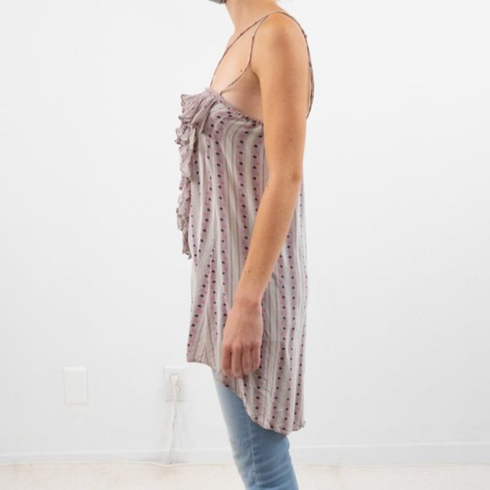 Anthropologie S Silk Striped Party Top Purple Geren Ford - Picture 4 of 7